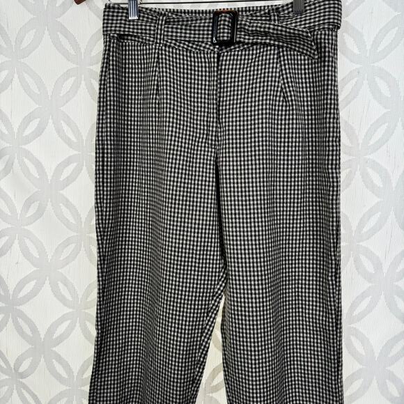 Tach Clothing High-Waist Portia Wool Pants in Brown Houndstooth Size M - Picture 5 of 13